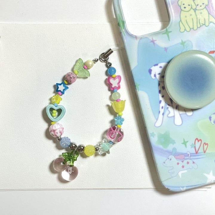 Playful Beaded Charm Mobile Lanyard Kalsten