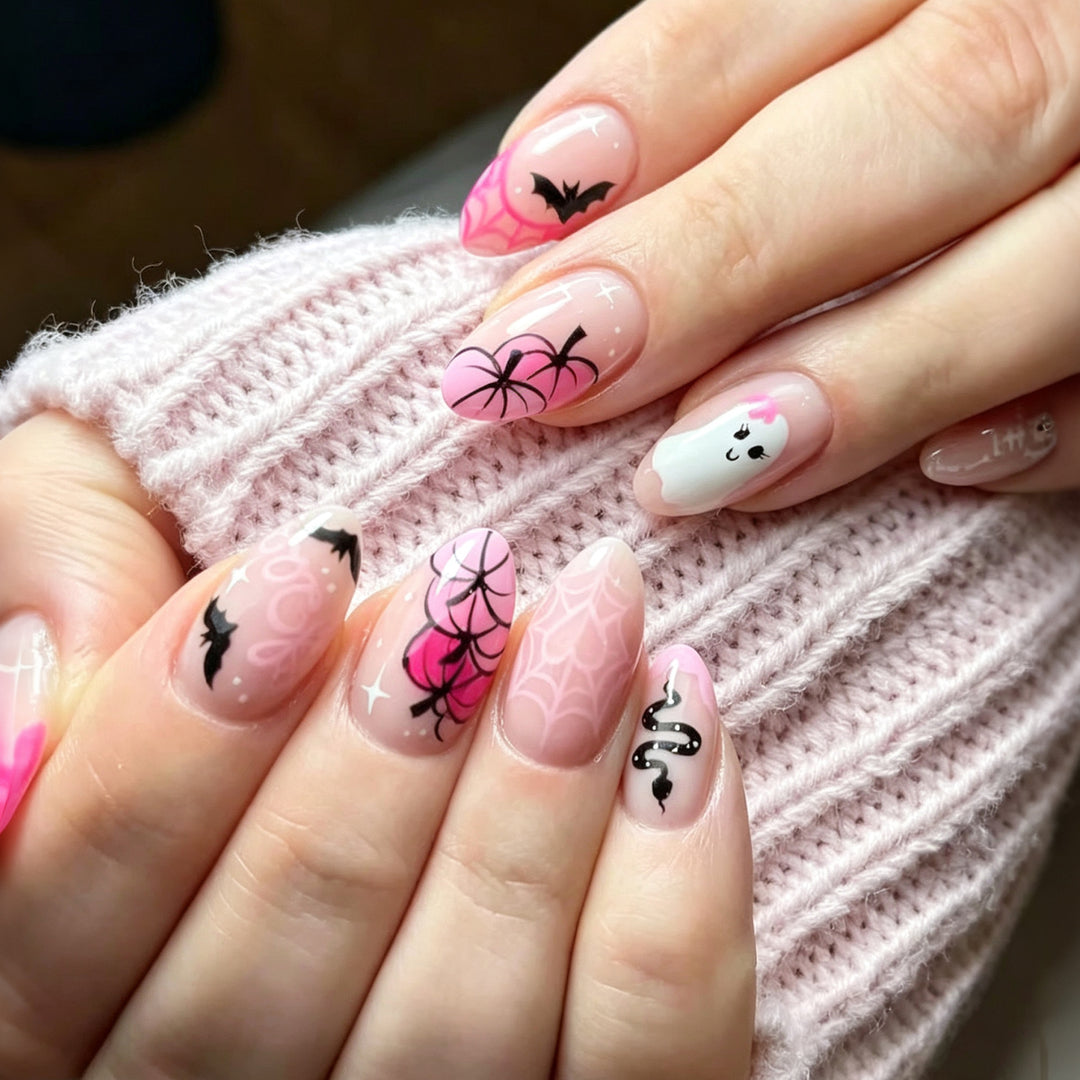 Themed Halloween Press-On Nail Art Set