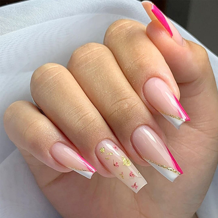 Glamorous Glittery Stiletto Press-On Nails Kalsten
