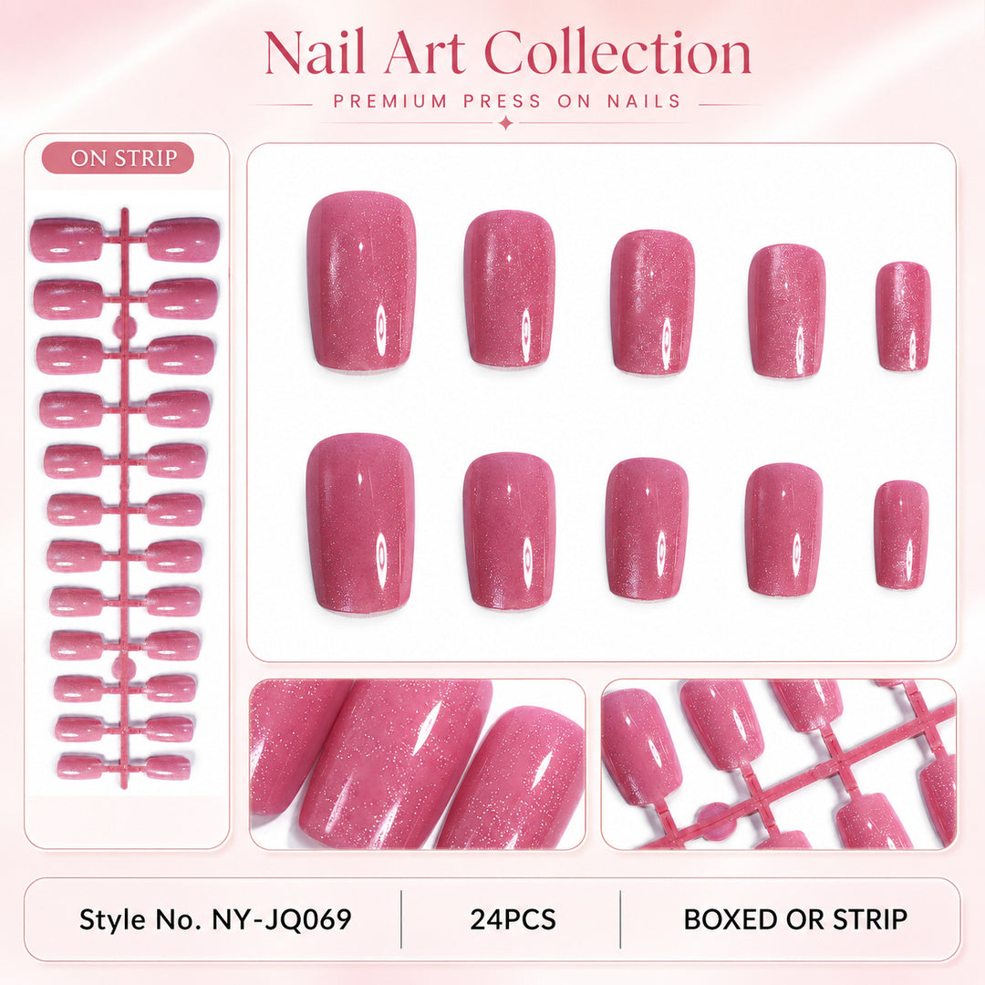 Premium Press-On Nails with Metallic Shine Kalsten