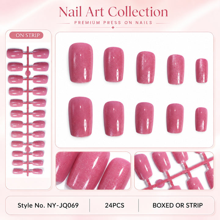 Premium Press-On Nails with Metallic Shine Kalsten