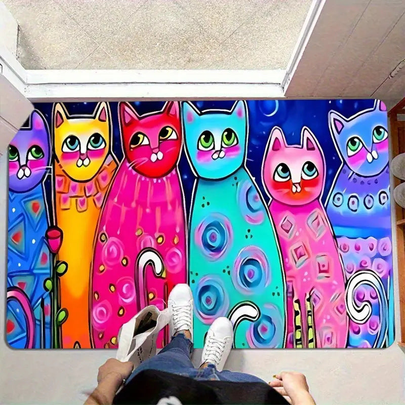 Artistic Cat Decorative Mat