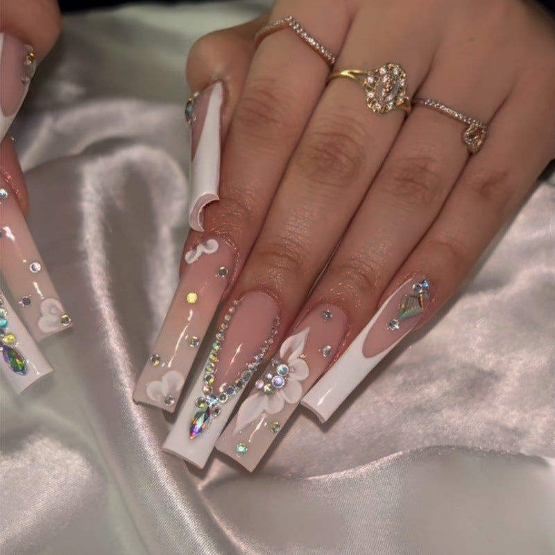 Premium Decorative Long Press-On Nails Kalsten