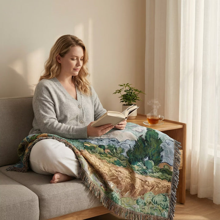 Artistic Landscape Tapestry Blanket