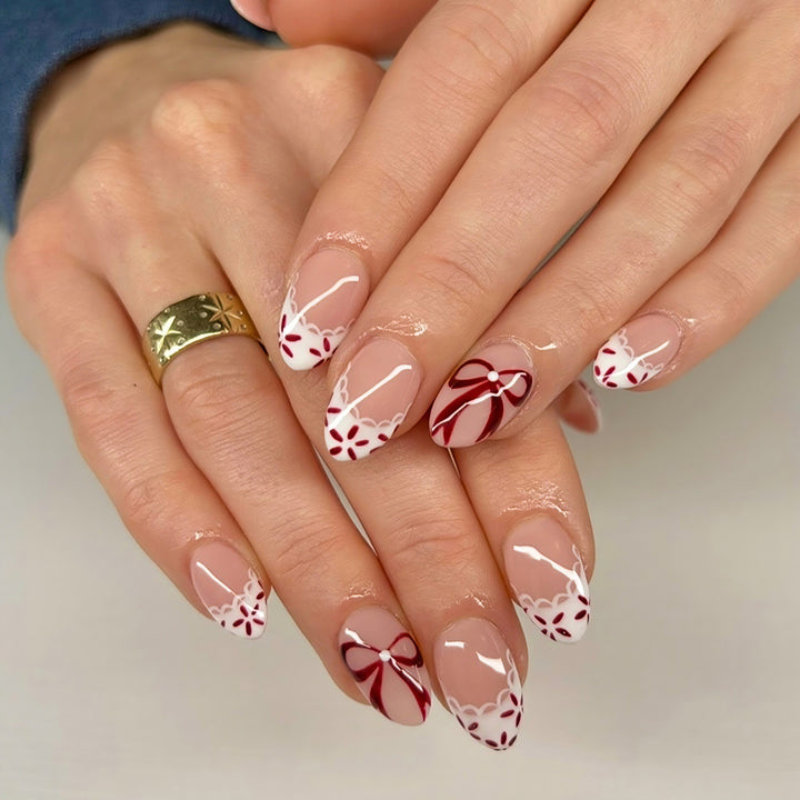 Artificial nails with festive decorations Kalsten