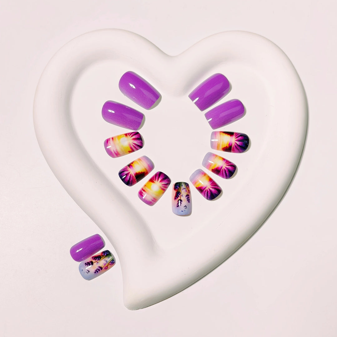 Artistic Landscape Nail Art