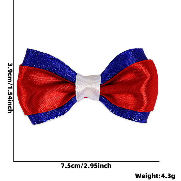 Women's Independence Day mini grosgrain ribbon hair bow with alligator clip Kalsten
