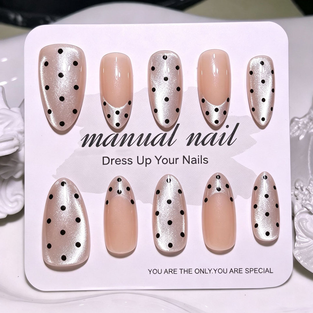 Artistic Polka Dot Press-On Nail Tips Kalsten