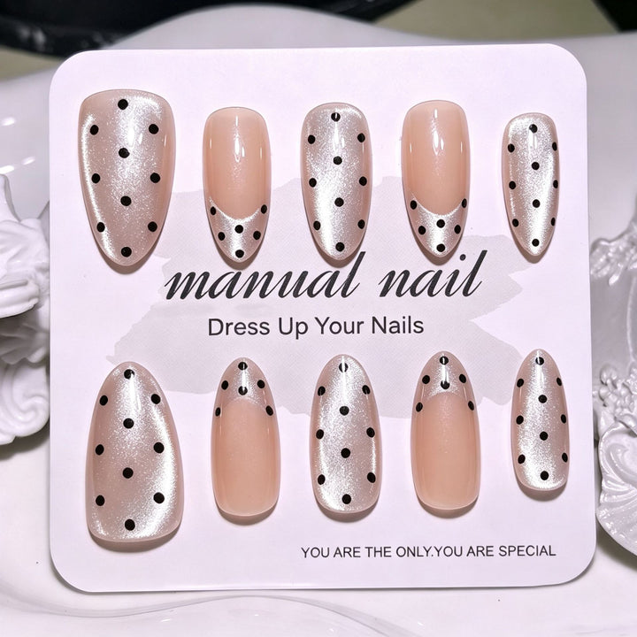 Artistic Polka Dot Press-On Nail Tips Kalsten