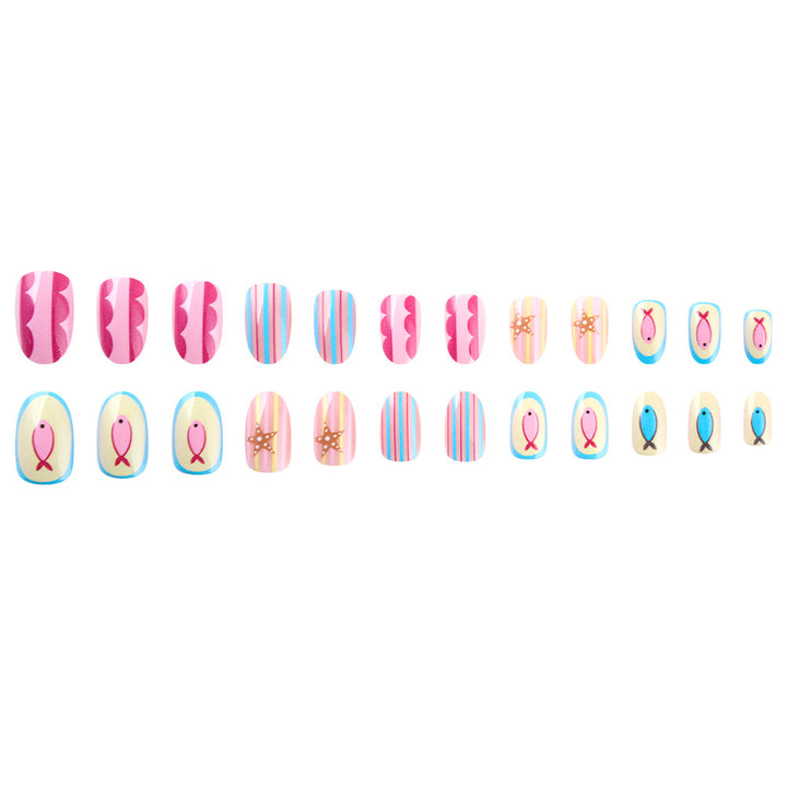 Creative Themed Press-On Nail Art Set Kalsten