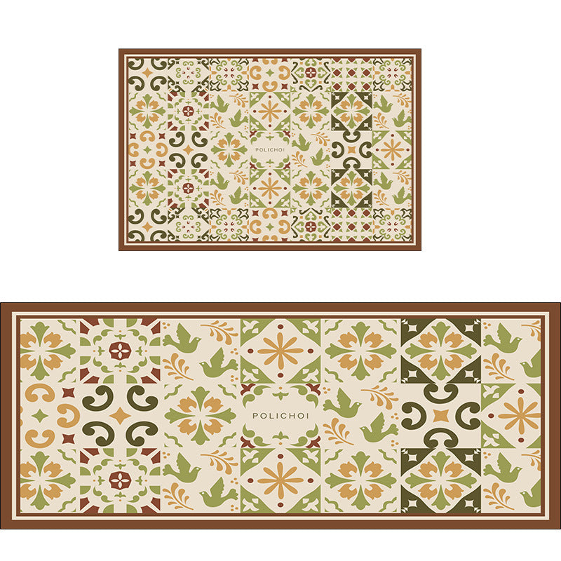 Geometric Pattern Bathroom Mat Set