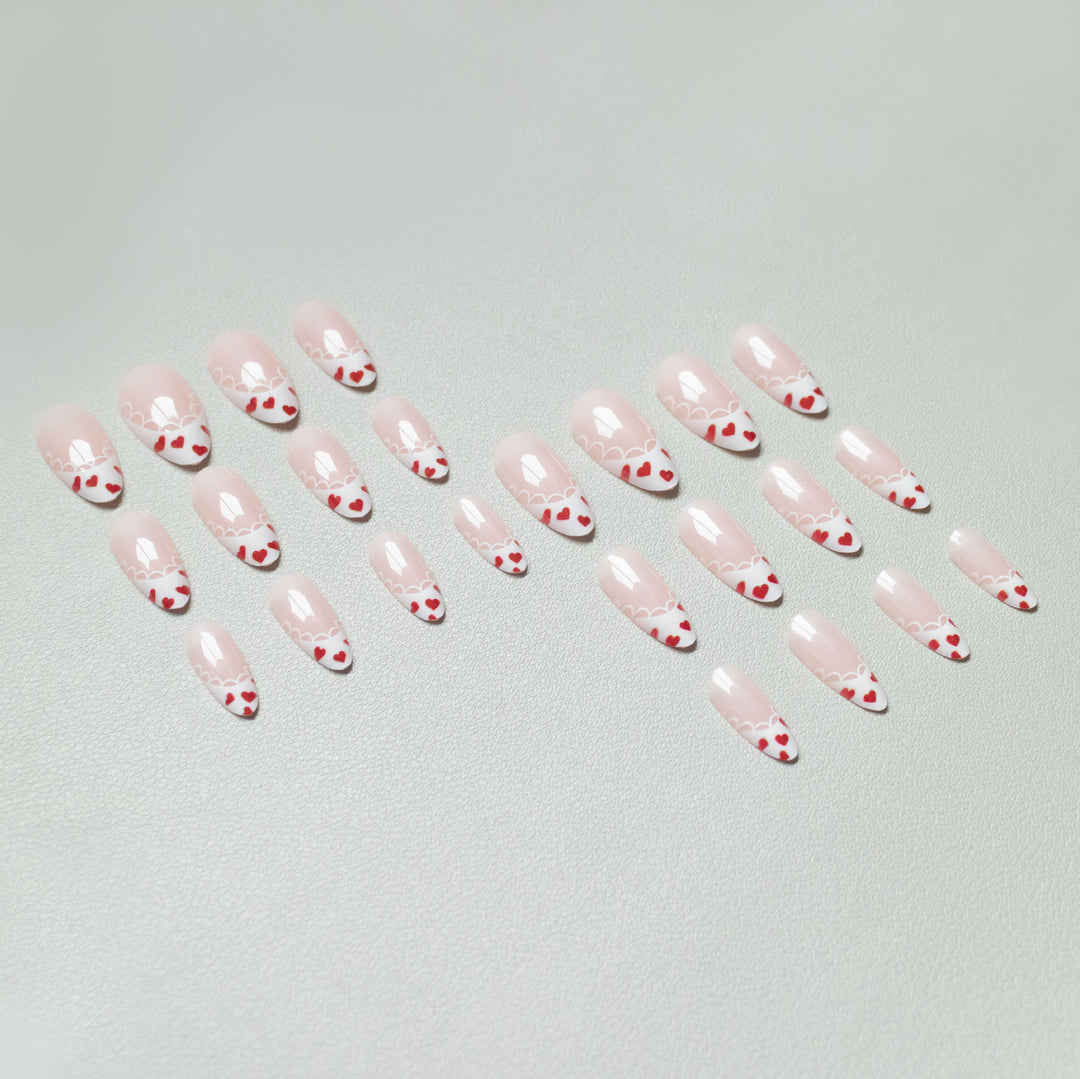 Heart-Accented Acrylic Nail Art Kit