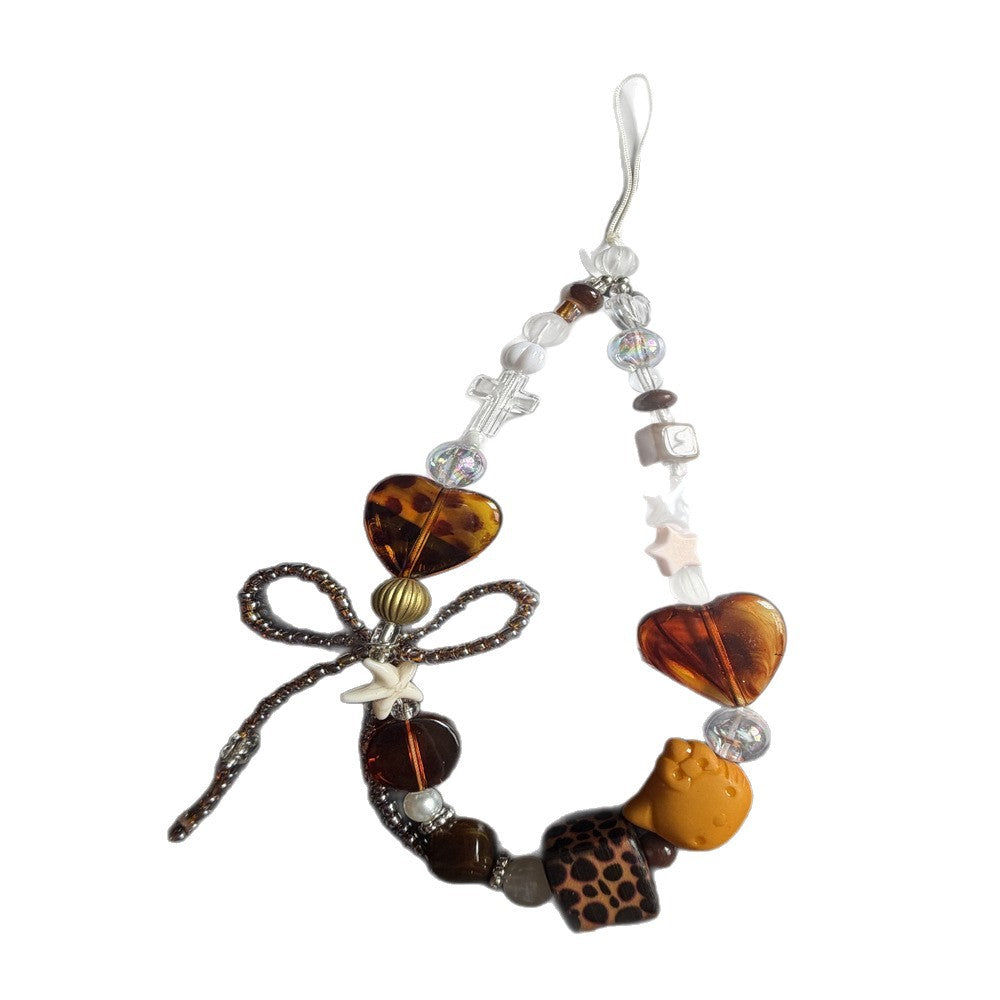 Beaded Heart Charm Necklace Kalsten