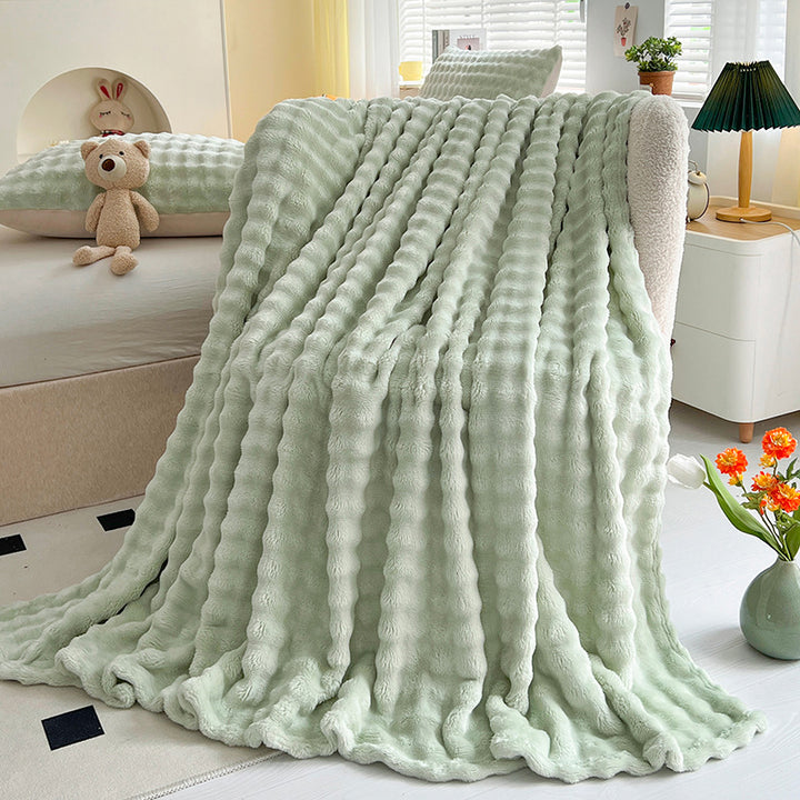Women Plush Bedspread with Textured Design Kalsten
