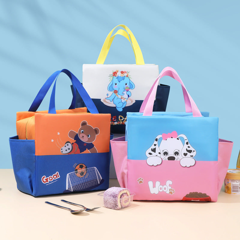 Cute Cartoon Cat-Themed Insulated Lunch Bag