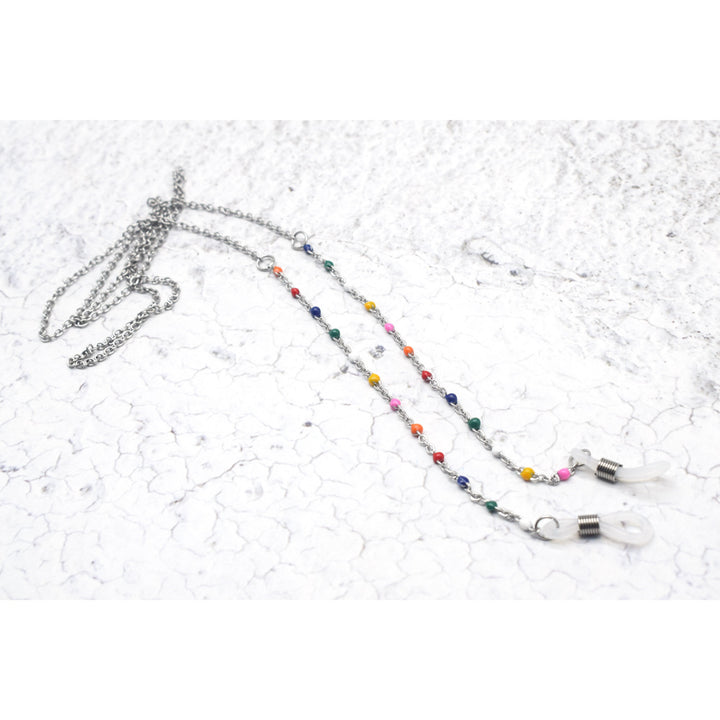 Vibrant Multi-Colored Beaded Eyewear Chain Kalsten