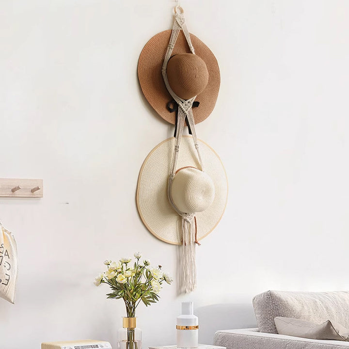 Stylish Macrame Hat Organizer Kalsten