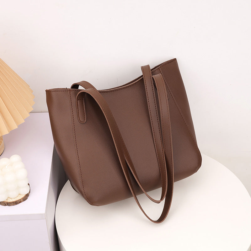 Minimalist Faux Leather Tote Bag