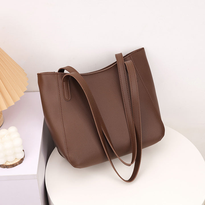 Minimalist Faux Leather Tote Bag