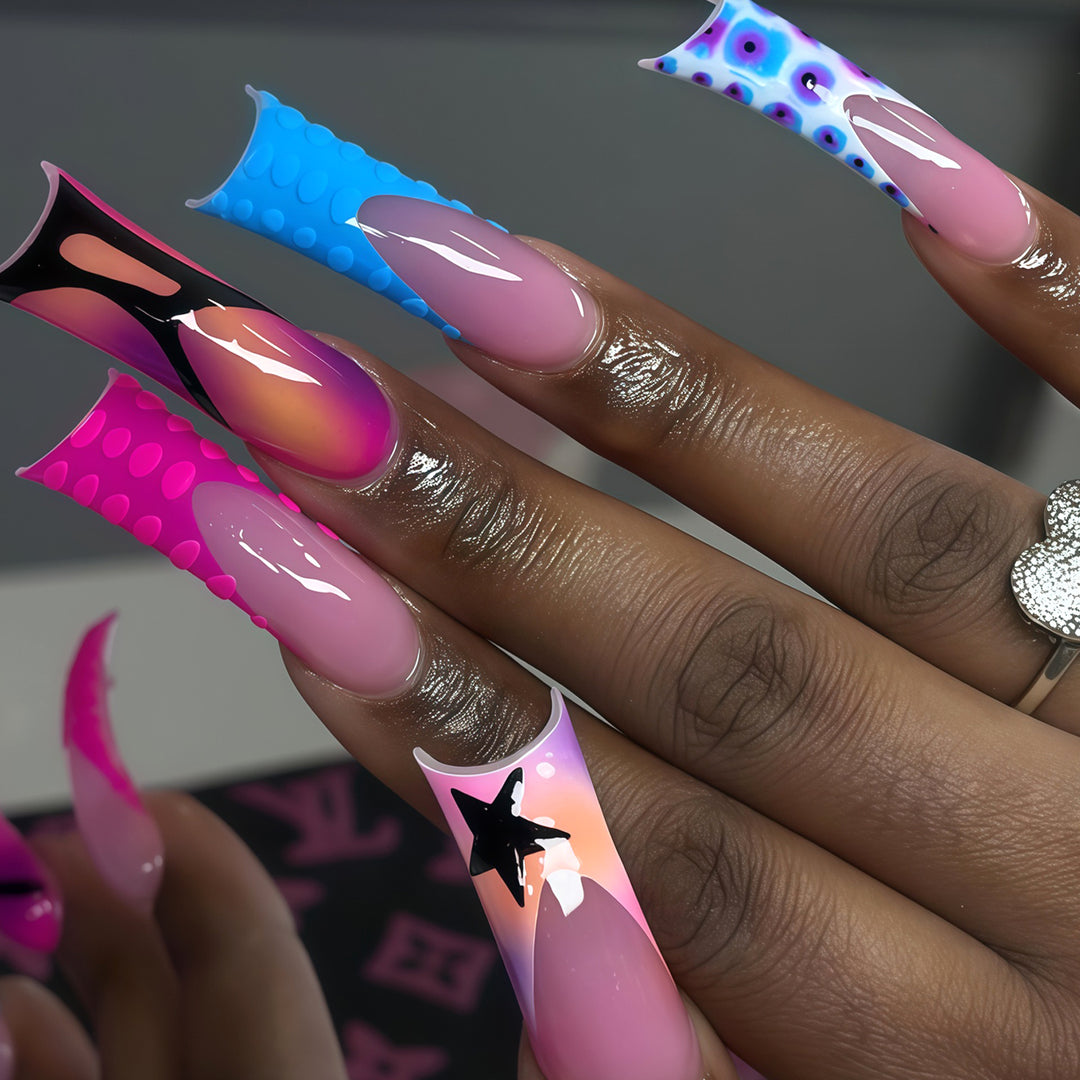 Artistic Press-On Nail Art Extensions Kalsten