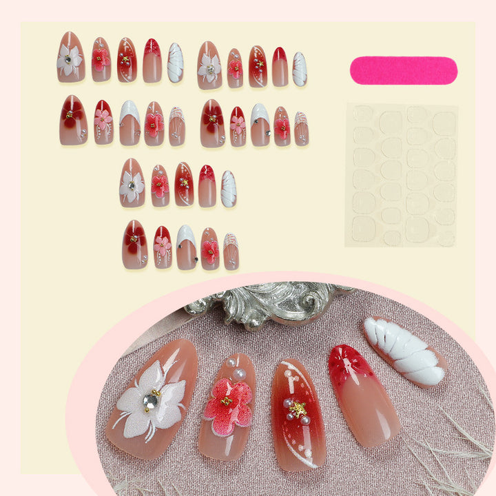 Floral Embellished Press-On Nail Set Kalsten 1788495995