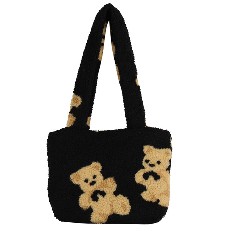 Plush Leopard Print Handbag
