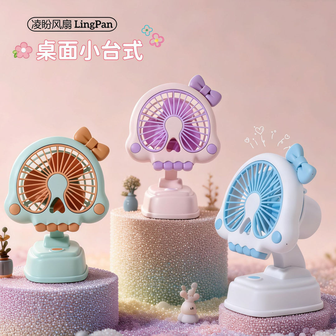 Unisex compact USB table fan with adjustable tilt head, safe protective grille and cute ear design Kalsten