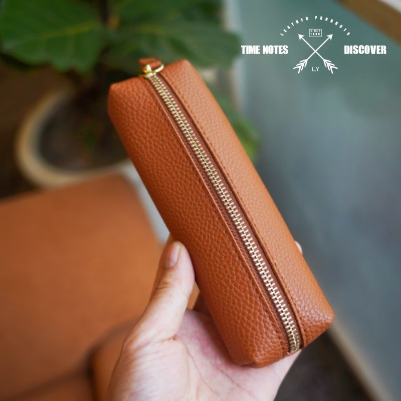 Premium Leather Zippered Pencil Case