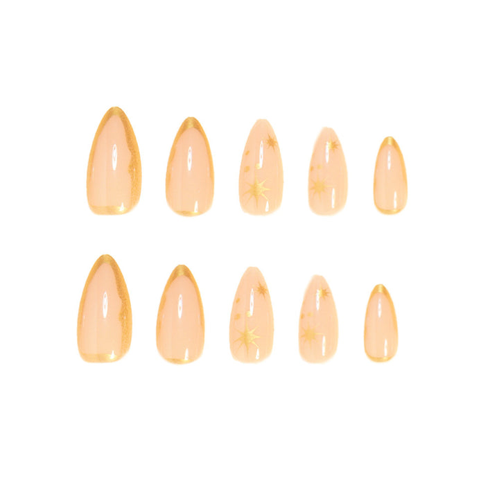 Acrylic nail kit with glamorous golden accents Kalsten
