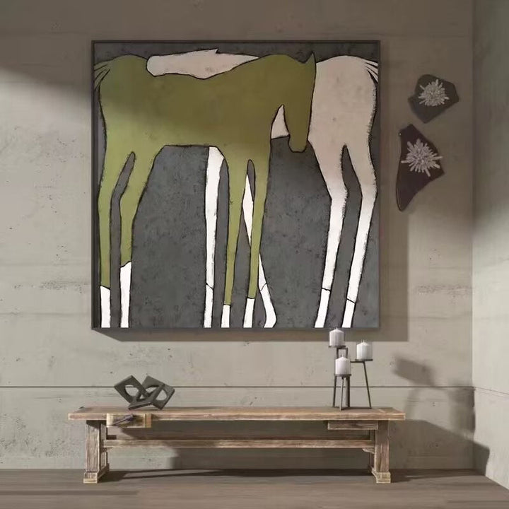 Abstract Horse-Themed Canvas Artwork