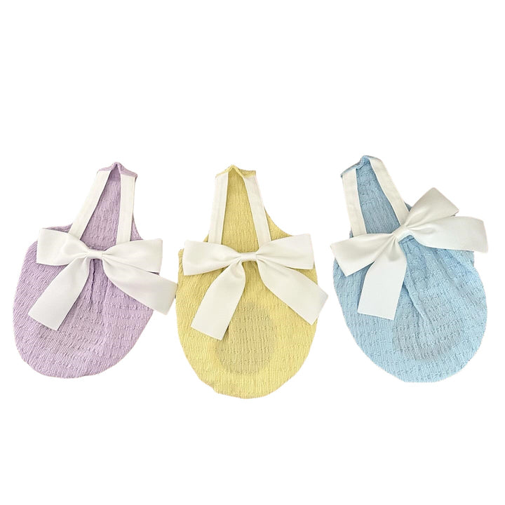 Infant Smocked Halter Romper with Oversized Ribbon  Back