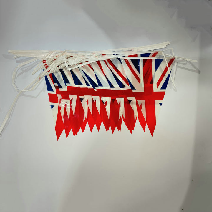 Independence Day outdoor patriotic triangle pennant bunting garland with reinforced tie tape Kalsten