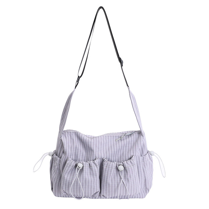 Casual Checked Shoulder Bag