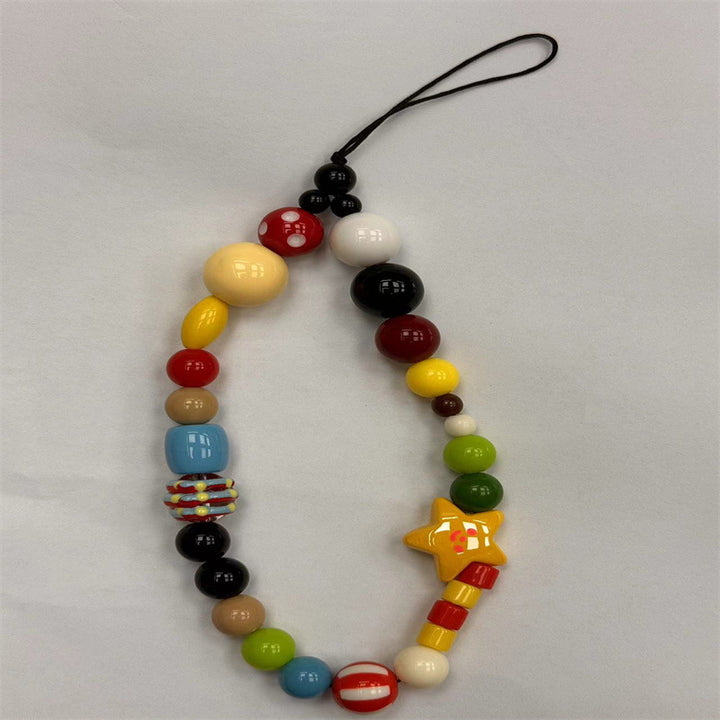 Colorful Decorative Beaded Phone Lanyard Kalsten