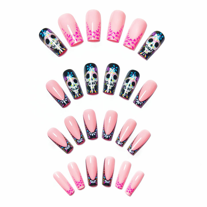 Creative nail art with detail-loving skull design Kalsten