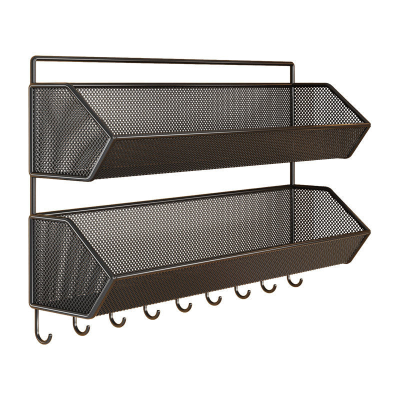 Over-Cabinet Mesh Hanging Storage Basket Shelf Organizer