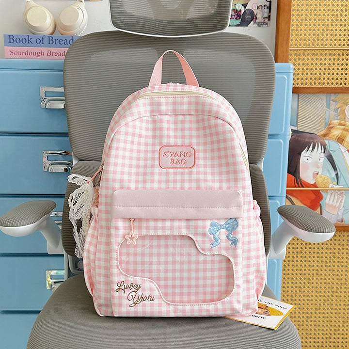 Cute Checkered Design Backpack Kalsten