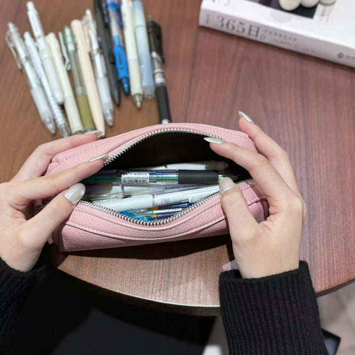 Textured Leather Pencil Case