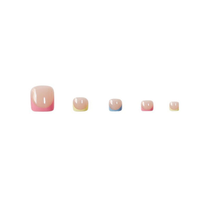 Colorful French Tip Pedicure Kalsten