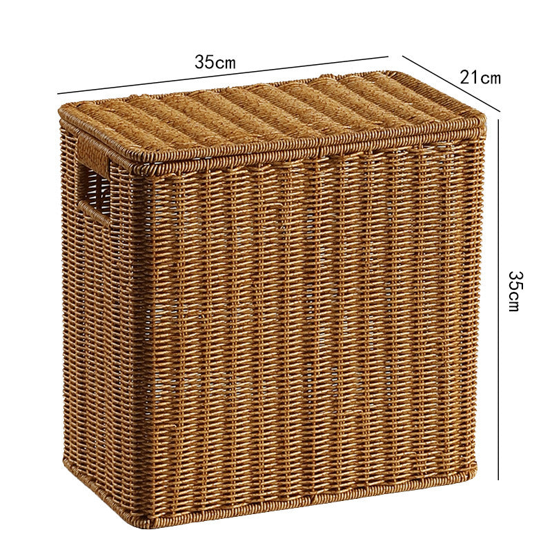Handcrafted Rectangular Wicker Storage Box Kalsten