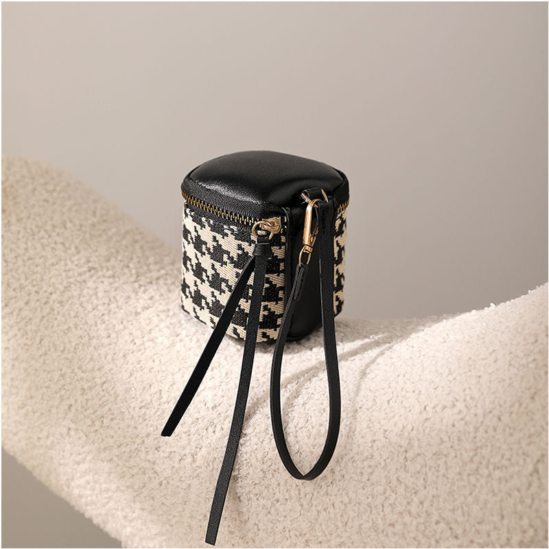 Textured Leather Mini Cosmetic Bag Kalsten