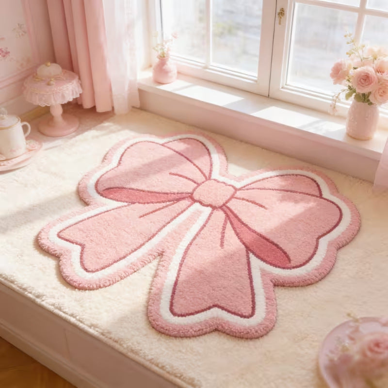 Bow-Shaped Decorative Bath Mat