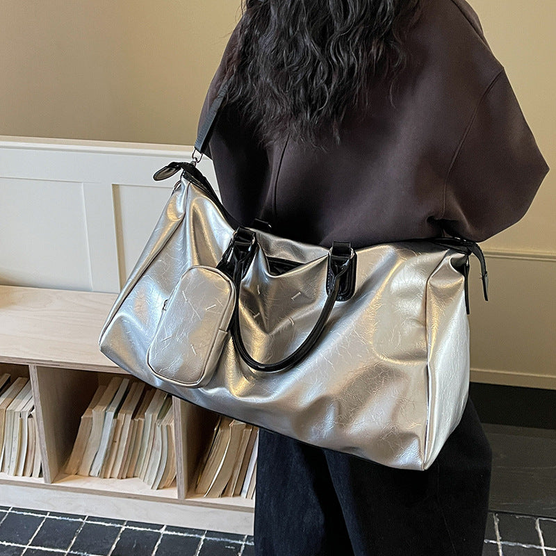 Luxurious Leather Weekend Travel Duffle Bag Kalsten