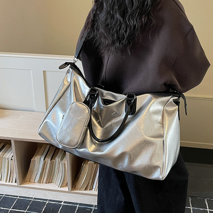 Luxurious Leather Weekend Travel Duffle Bag Kalsten