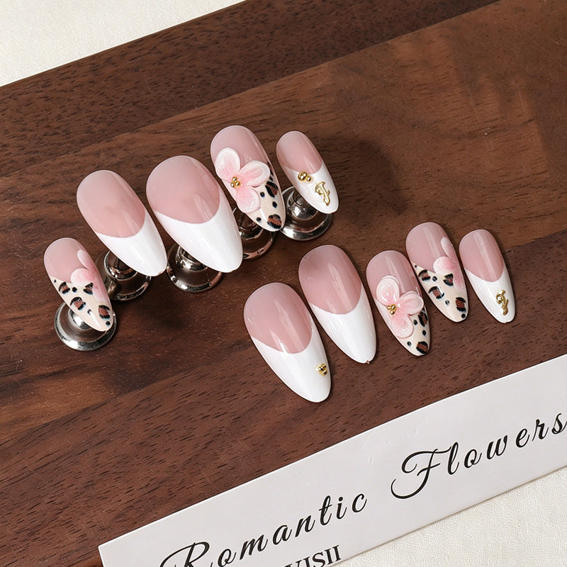 Elegant Floral Acrylic Press-On Nail Set Kalsten