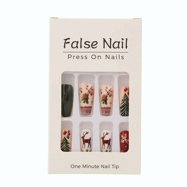 Artificial nails with festive Christmas designs Kalsten