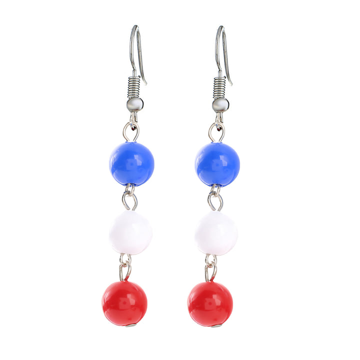 Women's nan patriotic horseshoe enamel dangle earrings with star-accented design and fishhook findings Kalsten