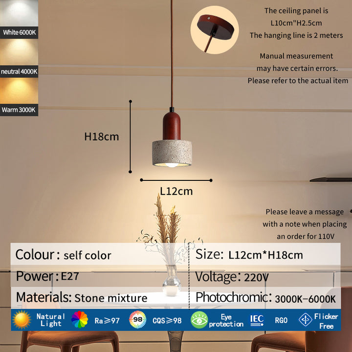 Stone Mixture Pendant Light
