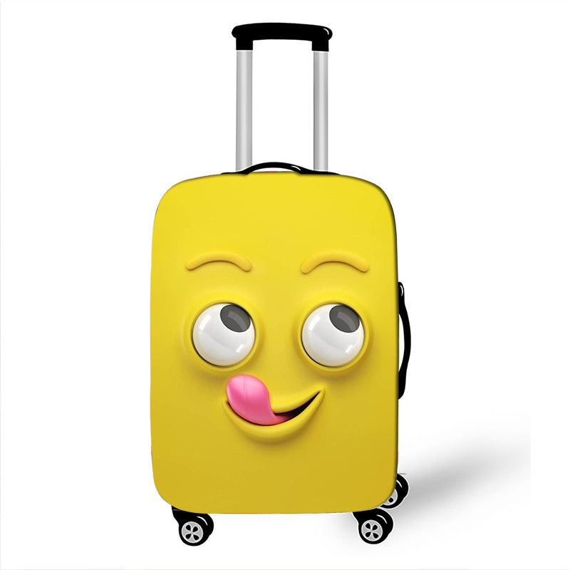 Unisex Hard-shell suitcase with funny cartoon face Kalsten
