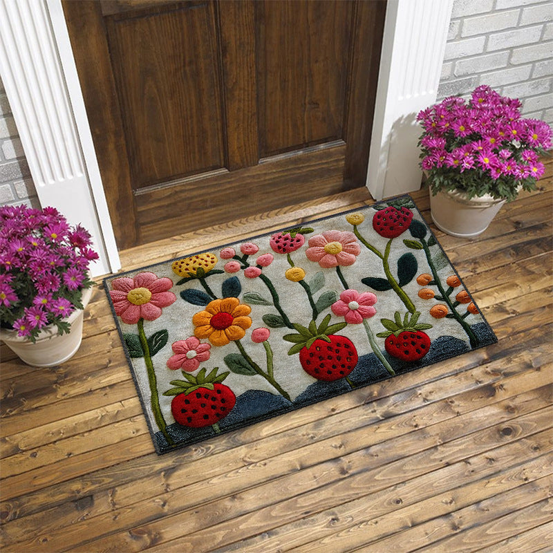 Artistic Floral Design Doormat